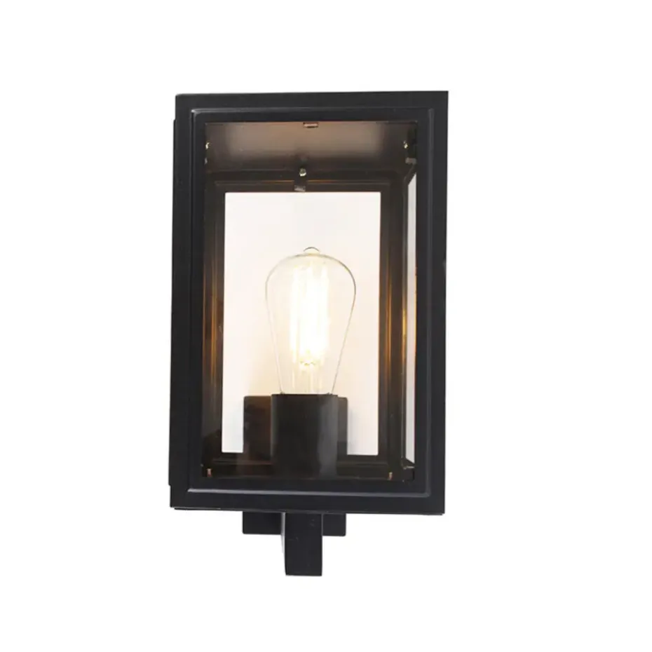 Qazqa wandlampen buiten sutton zwart e27