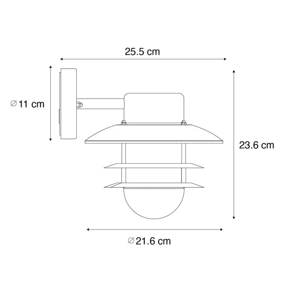 Qazqa wandlampen buiten shell bronskleurig e27