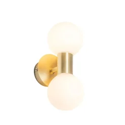 Qazqa wandlampen cederic goudkleurig g9