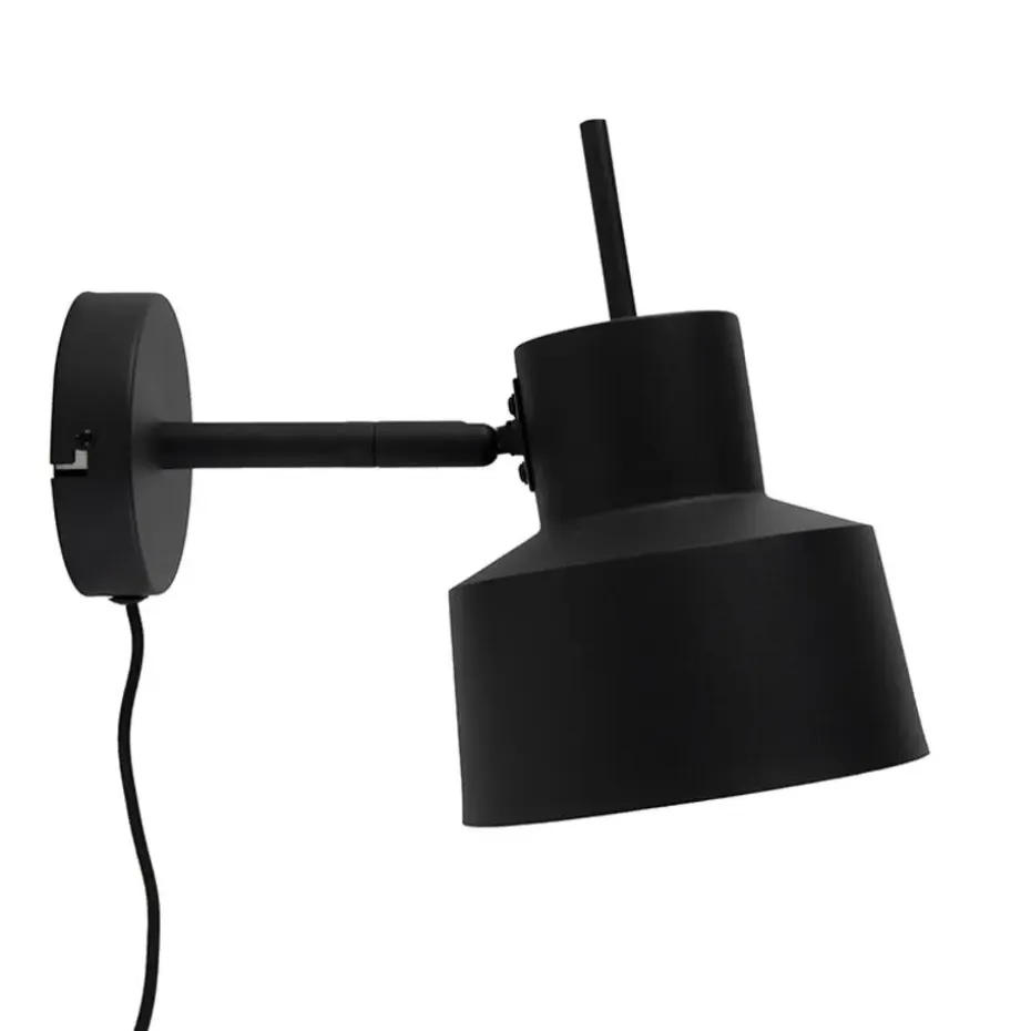 Qazqa wandlampen chappie zwart e27