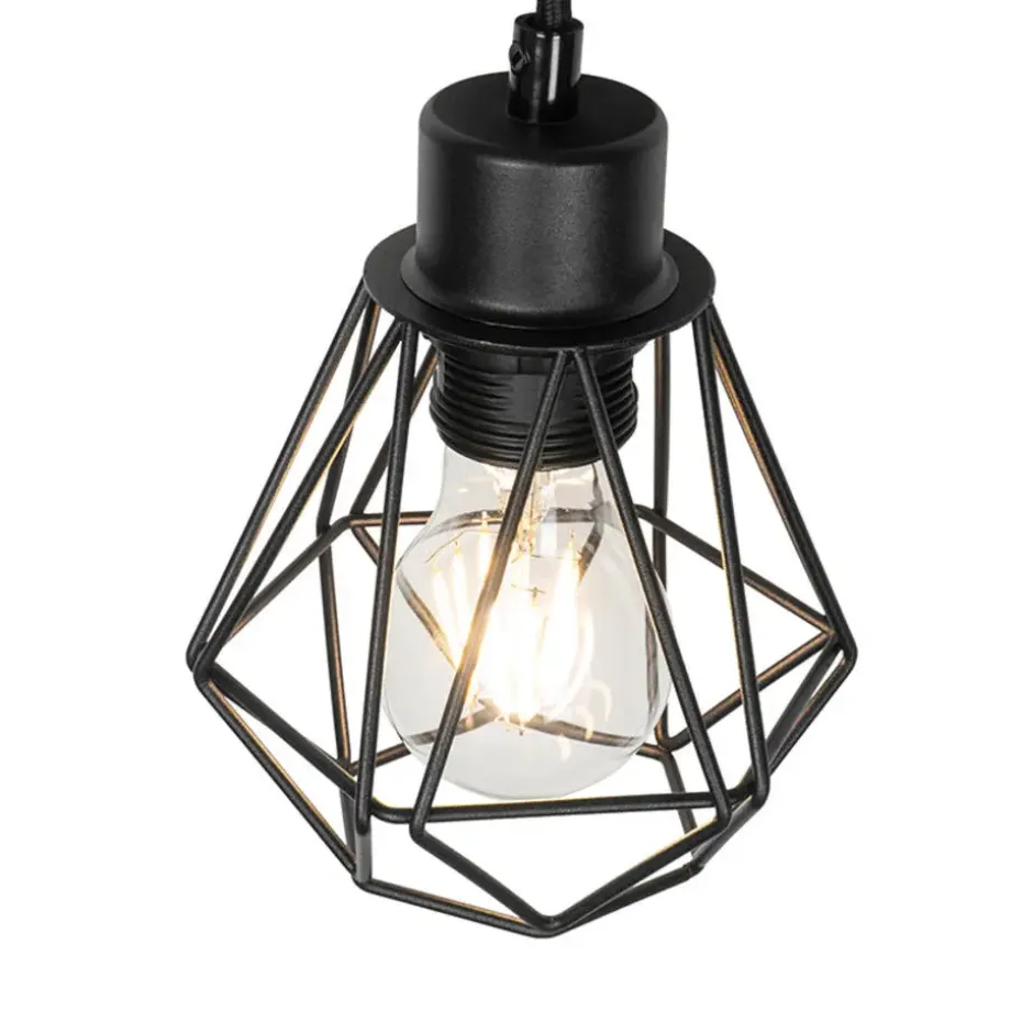 Qazqa wandlampen chon zwart e27