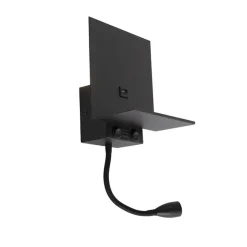 Qazqa wandlampen flero zwart g9