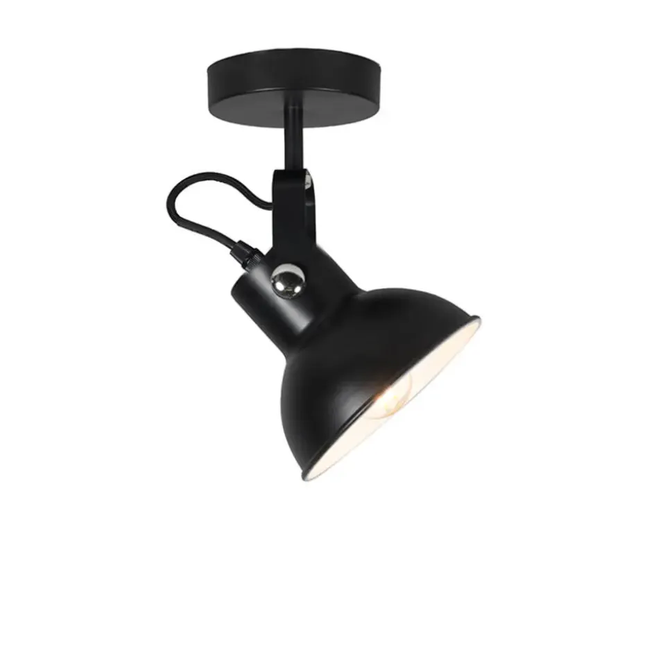 Qazqa wandlampen guida zwart e14
