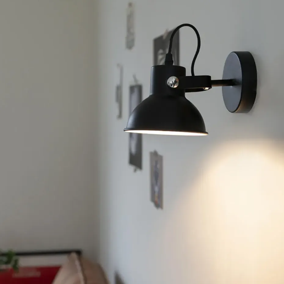Qazqa wandlampen guida zwart e14