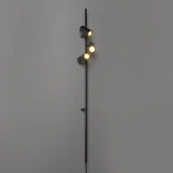 Qazqa wandlampen jeana luxe zwart gu10
