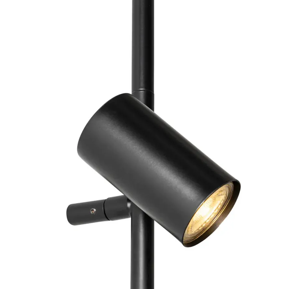 Qazqa wandlampen jeana luxe zwart gu10