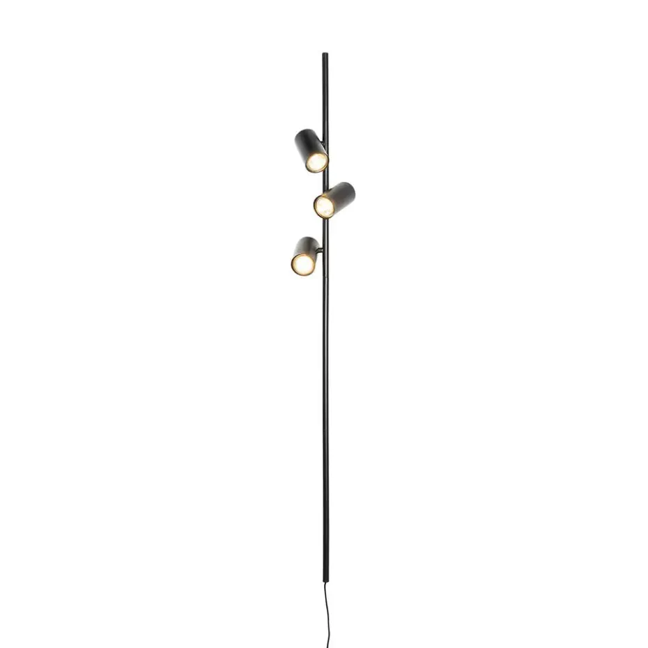 Qazqa wandlampen jeana luxe zwart gu10
