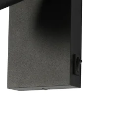 Qazqa wandlampen jeana luxe zwart gu10