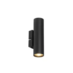 Qazqa wandlampen jeana zwart gu10