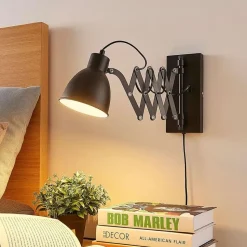 Qazqa wandlampen merle zwart e27