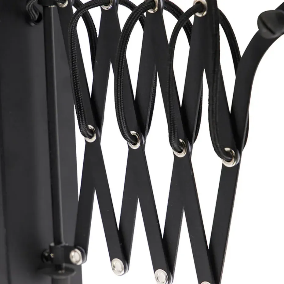 Qazqa wandlampen merle zwart e27