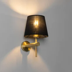 Qazqa wandlampen pluk goudkleurig e27