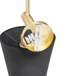 Qazqa wandlampen pluk goudkleurig e27