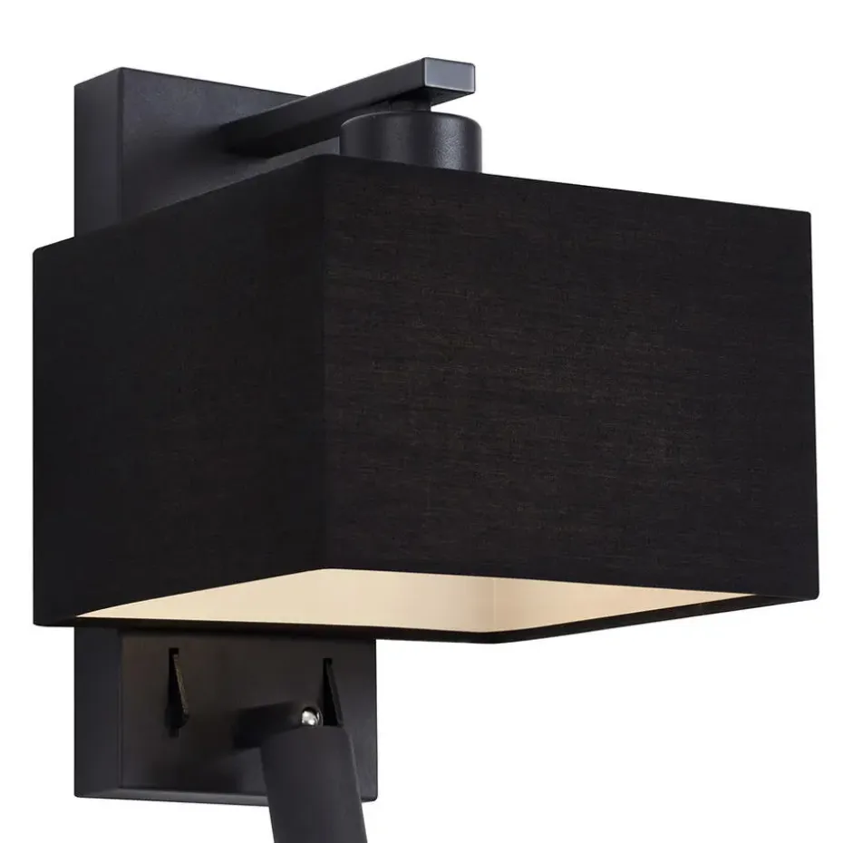 Qazqa wandlampen puglia zwart e27