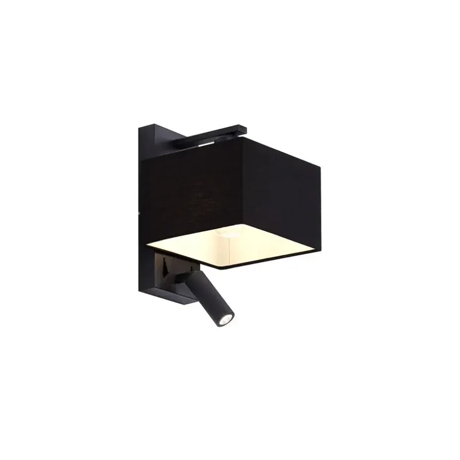 Qazqa wandlampen puglia zwart e27