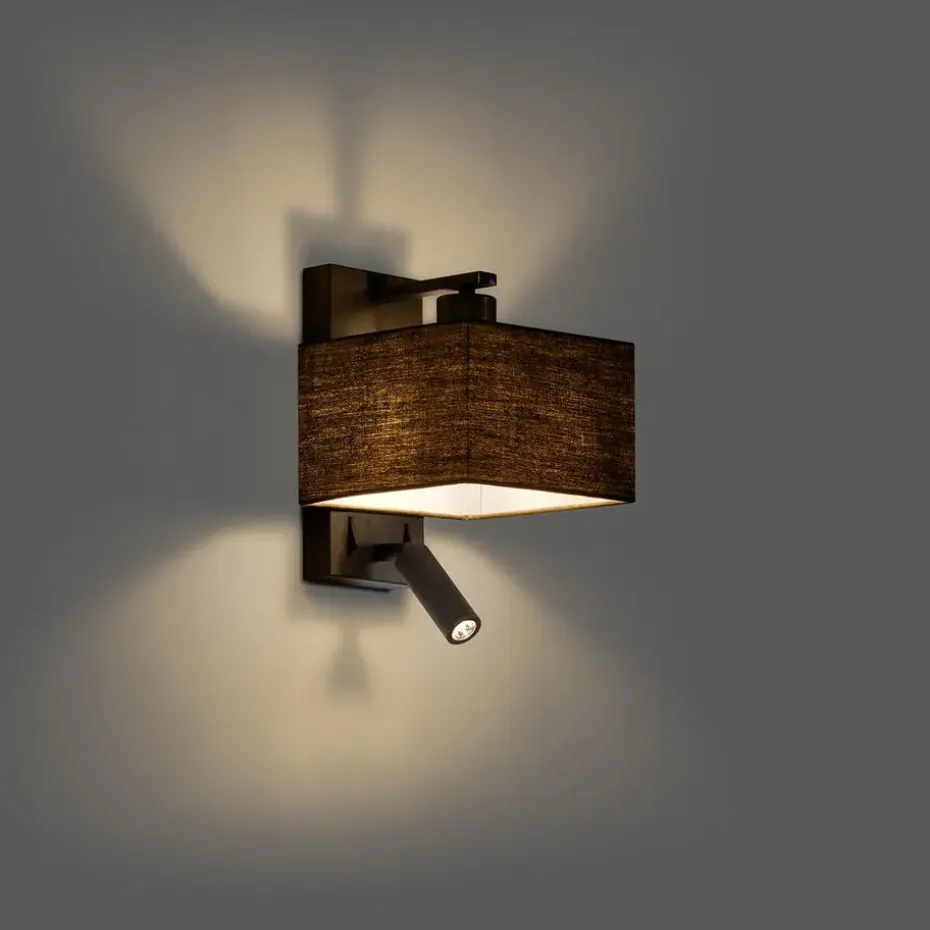 Qazqa wandlampen puglia zwart e27