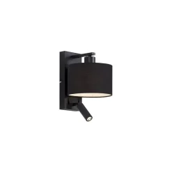 Qazqa wandlampen puglia zwart e27