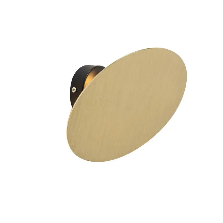 Qazqa wandlampen pulley goudkleurig g9