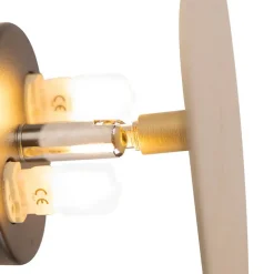 Qazqa wandlampen pulley goudkleurig g9