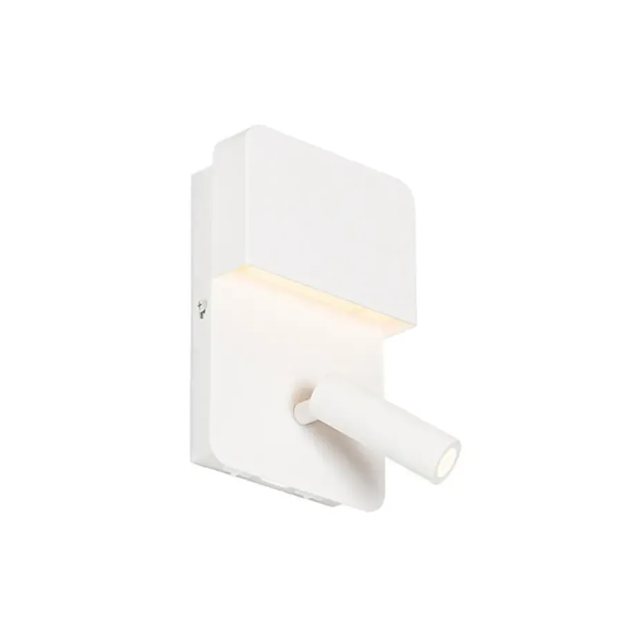 Qazqa wandlampen robin wit geïntegreerde led