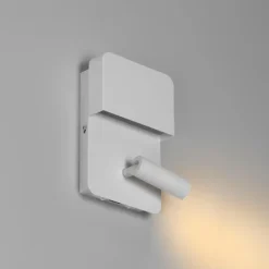 Qazqa wandlampen robin wit geïntegreerde led