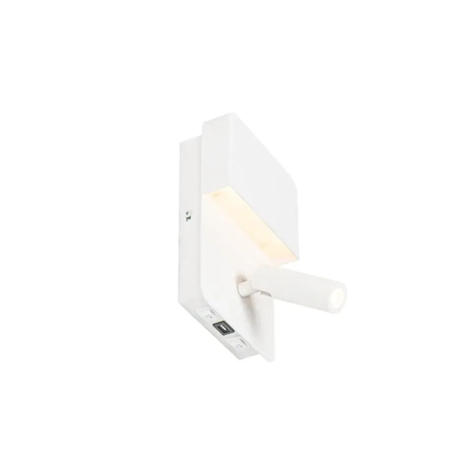 Qazqa wandlampen robin wit geïntegreerde led