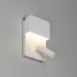 Qazqa wandlampen robin wit geïntegreerde led