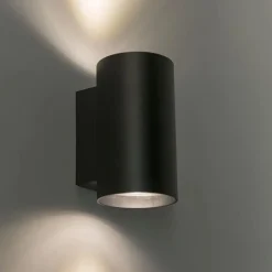 Qazqa wandlampen sandy zwart gu10