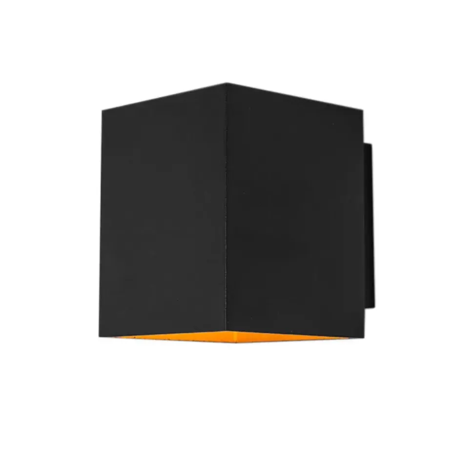 Qazqa wandlampen sola zwart g9