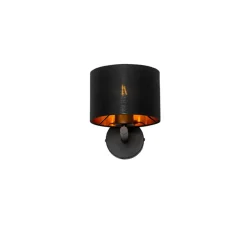 Qazqa wandlampen vt zwart e27