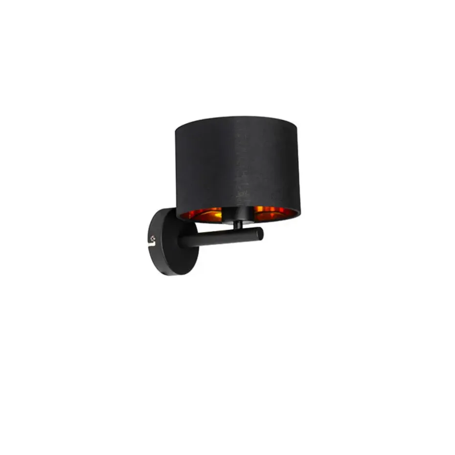 Qazqa wandlampen vt zwart e27