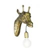 Qazqa wandlampen wl-animal goudkleurig e27