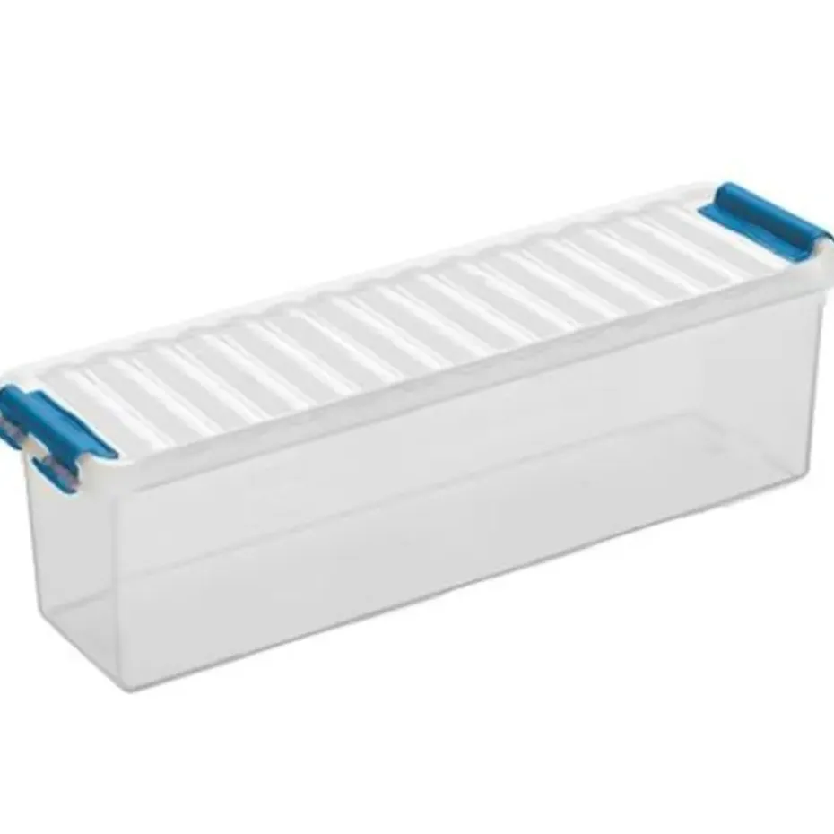Q-line opbergbox 1,3L transparant blauw