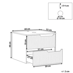 QUINTELA - Badkamermeubel - Zwart - 60 x 52 cm - MDF