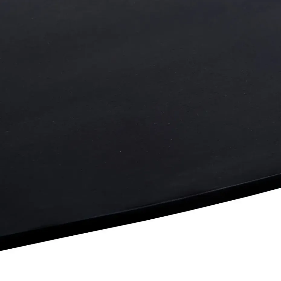 QUVIO Eettafel Sofia – Ovaal – 220x100 cm – Kruispoot – Zwart