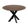 QUVIO Eettafel Sofia – Rond – Ø120 – Kruispoot – Bruin