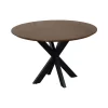 QUVIO Eettafel Sofia – Rond – Ø130 – Kruispoot – Bruin