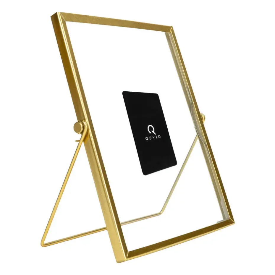 QUVIO Fotolijst staand - 17,5 x 23 cm - staal - Goud