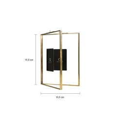 QUVIO Fotolijst staand rechthoek 15x20,5 cm + 13x18 cm + 10,5x15,5 cm - Goud