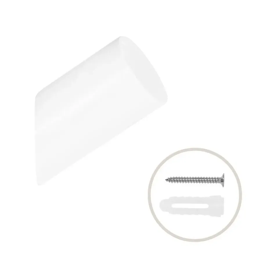 QUVIO Houten wand haakje - Wit - S - Set van 6