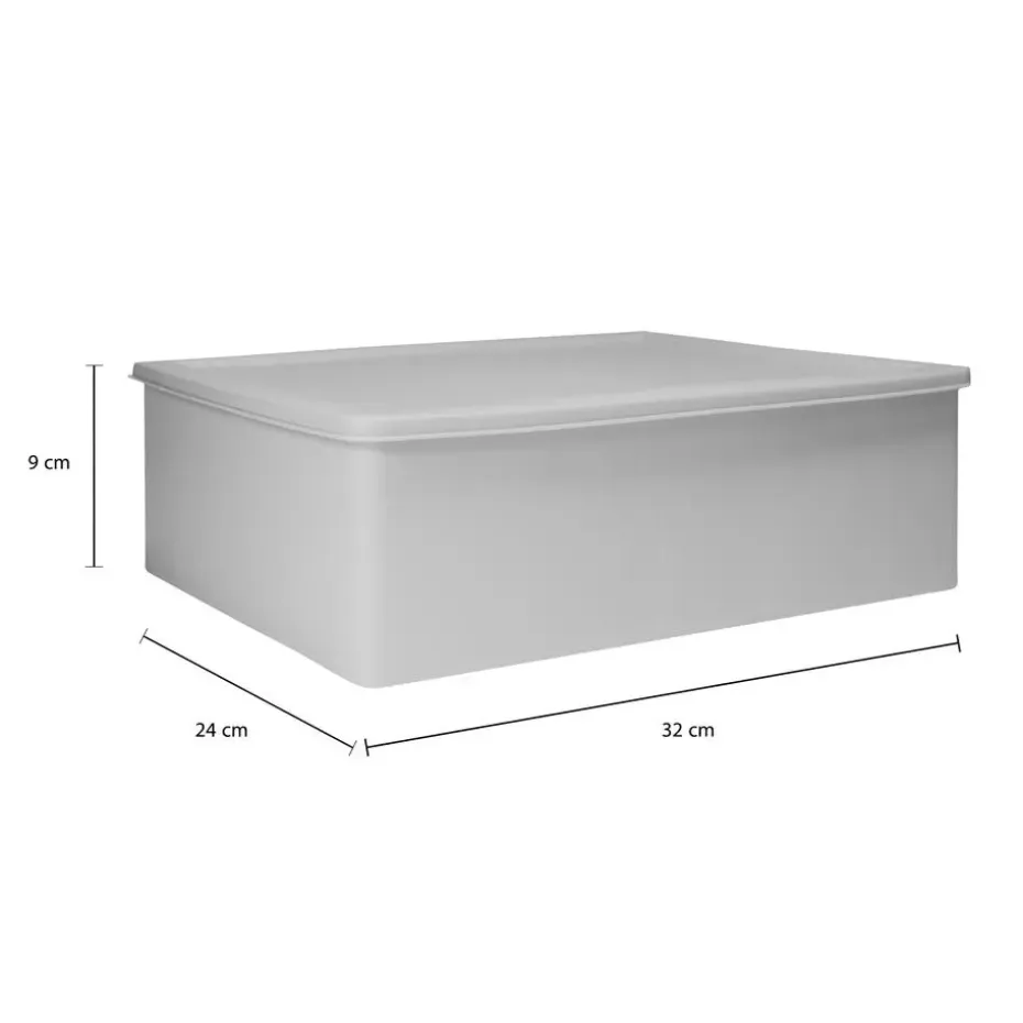 QUVIO Kast Organizer kunststof - Grijs - Set van 6