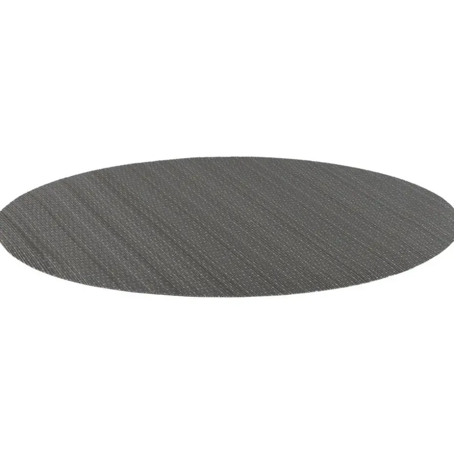 QUVIO Placemat ovaal - 32 x 45 cm - Grijs/bruin - Set van 6