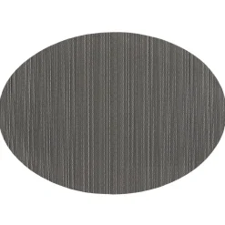 QUVIO Placemat ovaal - 32 x 45 cm - Grijs/bruin - Set van 6