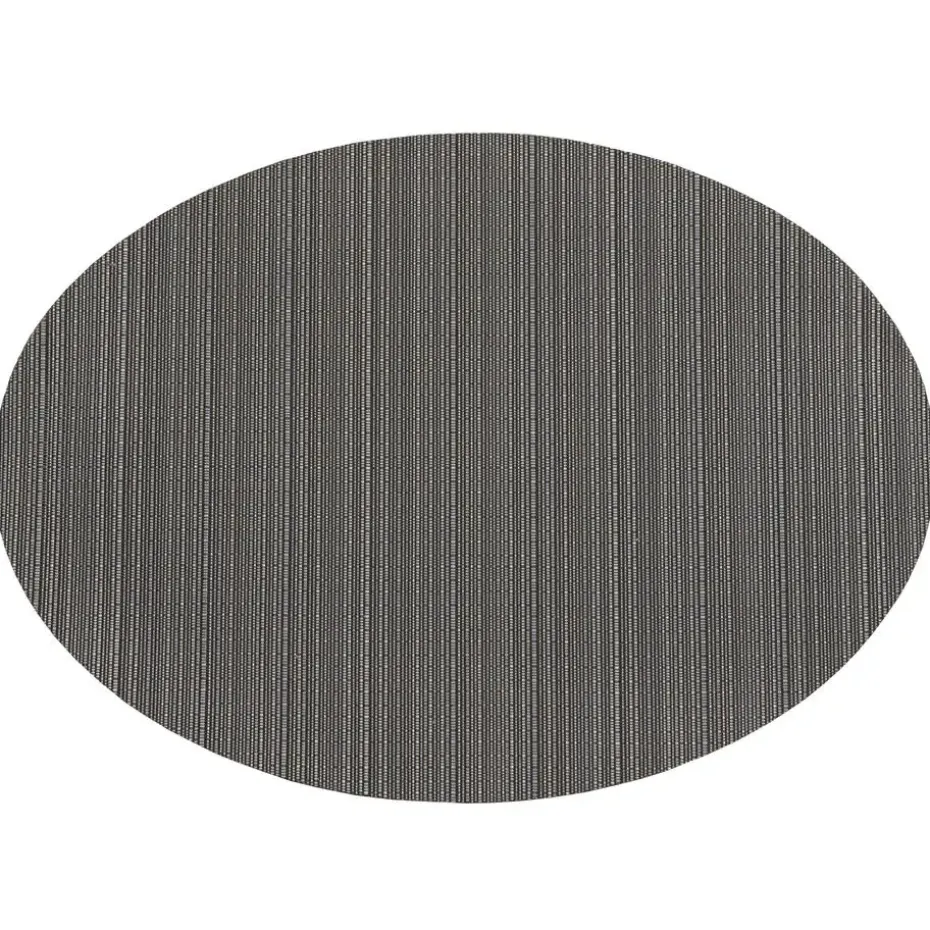 QUVIO Placemat ovaal - 32 x 45 cm - Grijs/bruin - Set van 6