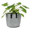 QUVIO Plantenzak - 30 x 25 cm - Vilt - Grijs