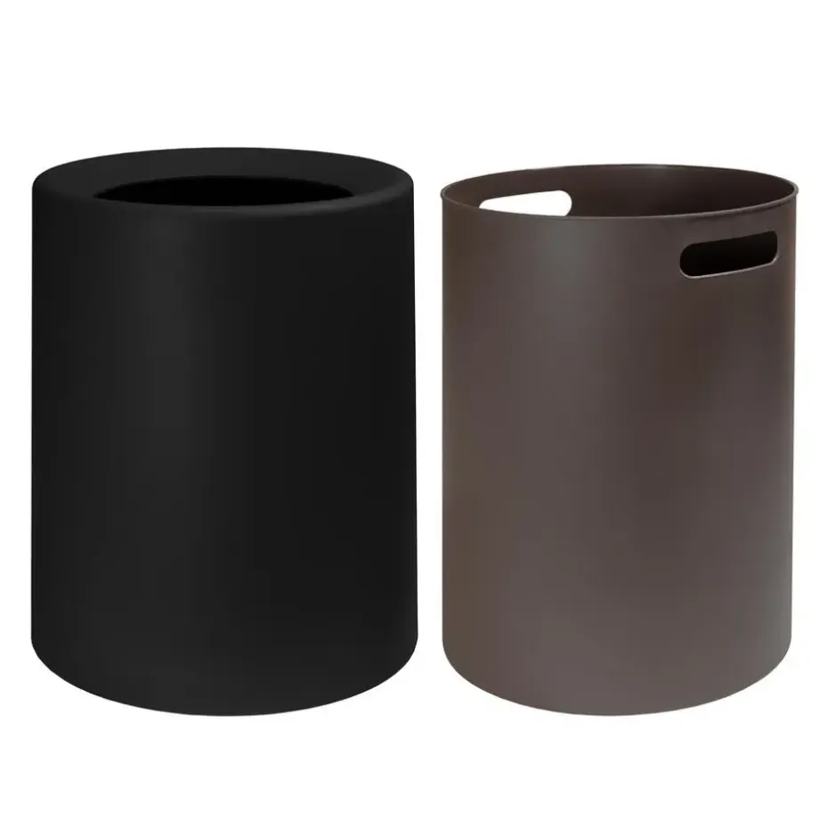 QUVIO Prullenbak plastic met binnenemmer - 12 L - Zwart