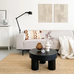 QUVIO Vaas - Keramisch - 21 cm - Beige