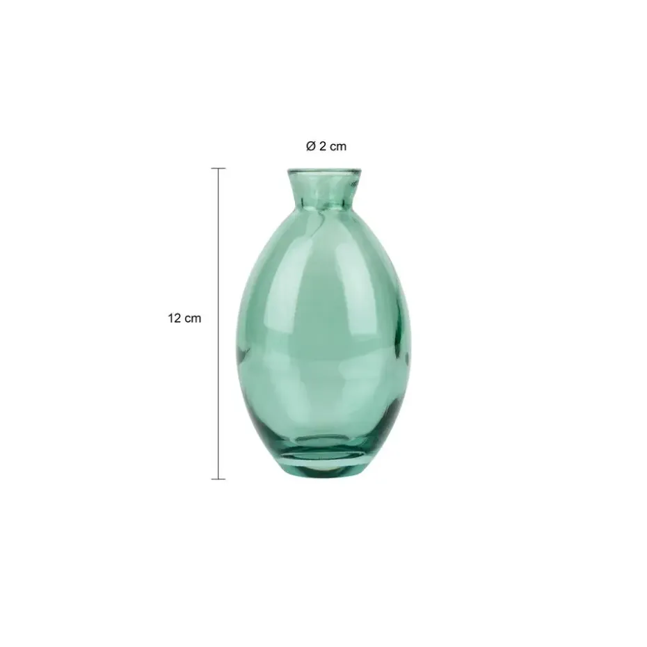 QUVIO Vazen set van 3 - Glas - Groen