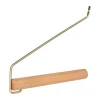 QUVIO Wandhaak met hout en metaal - Goud + lichthout