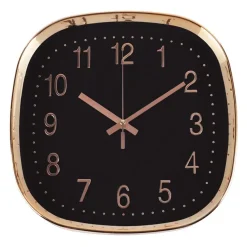 QUVIO Wandklok - 30 cm - Roségoud en zwart